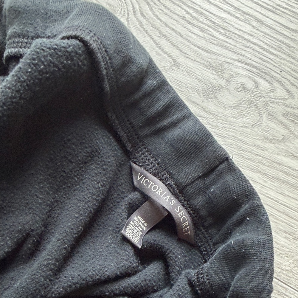 Victoria's Secret wide leg Black Joggers with gold Accents - Picture 2 of 3